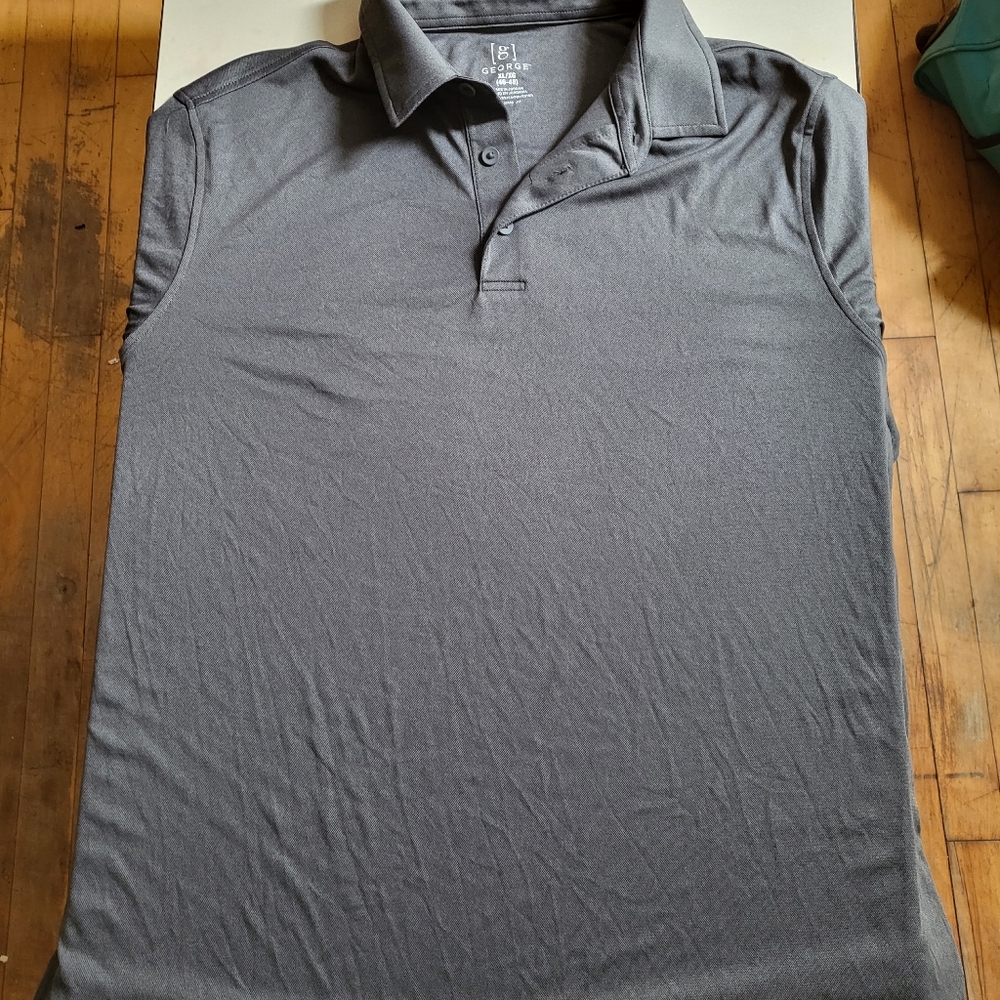 Grey 2x short sleeve George polo. Never worn